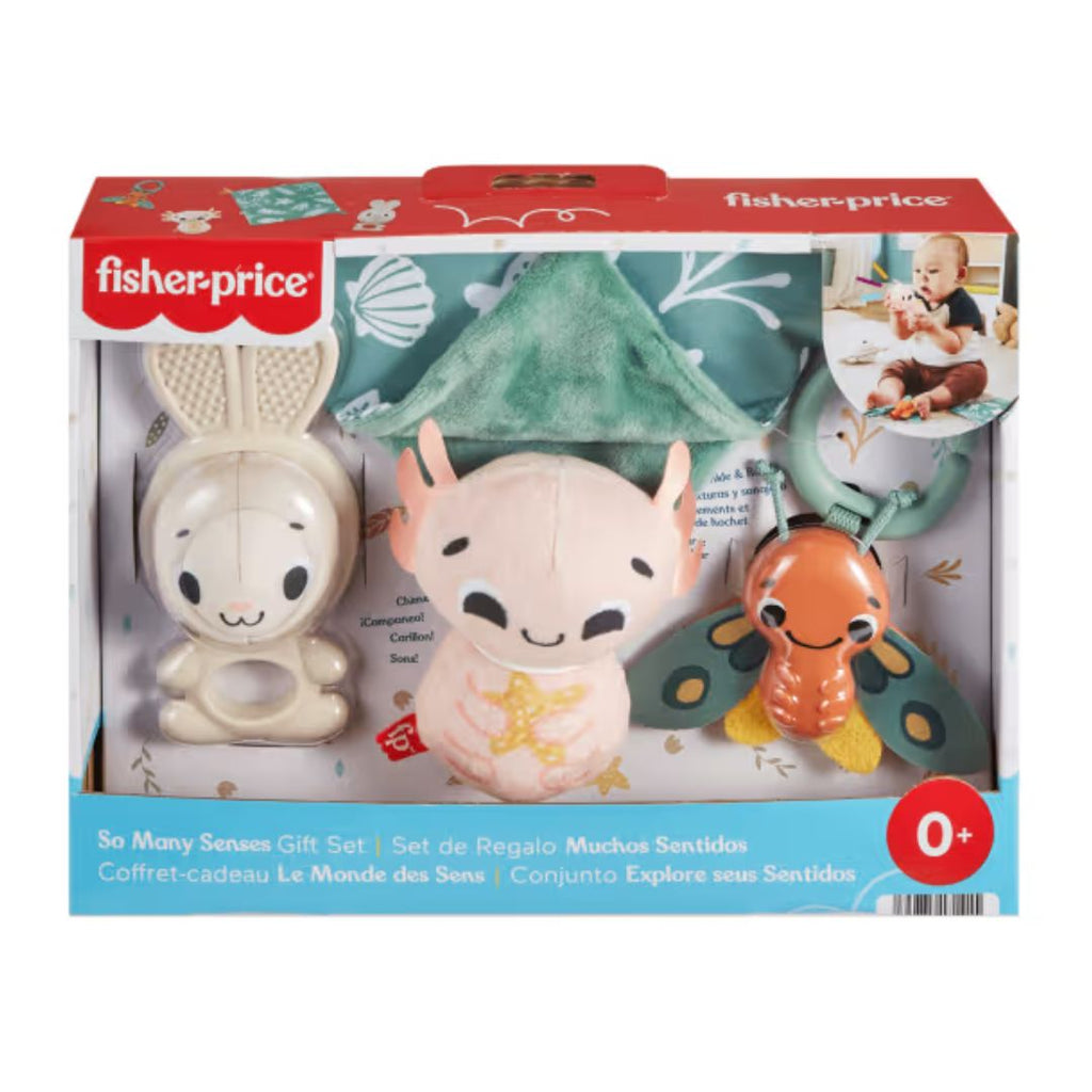 Fisher Price: So Many Senses Gift Set, 4 Baby Sensory Toys With Fine Motor Activities