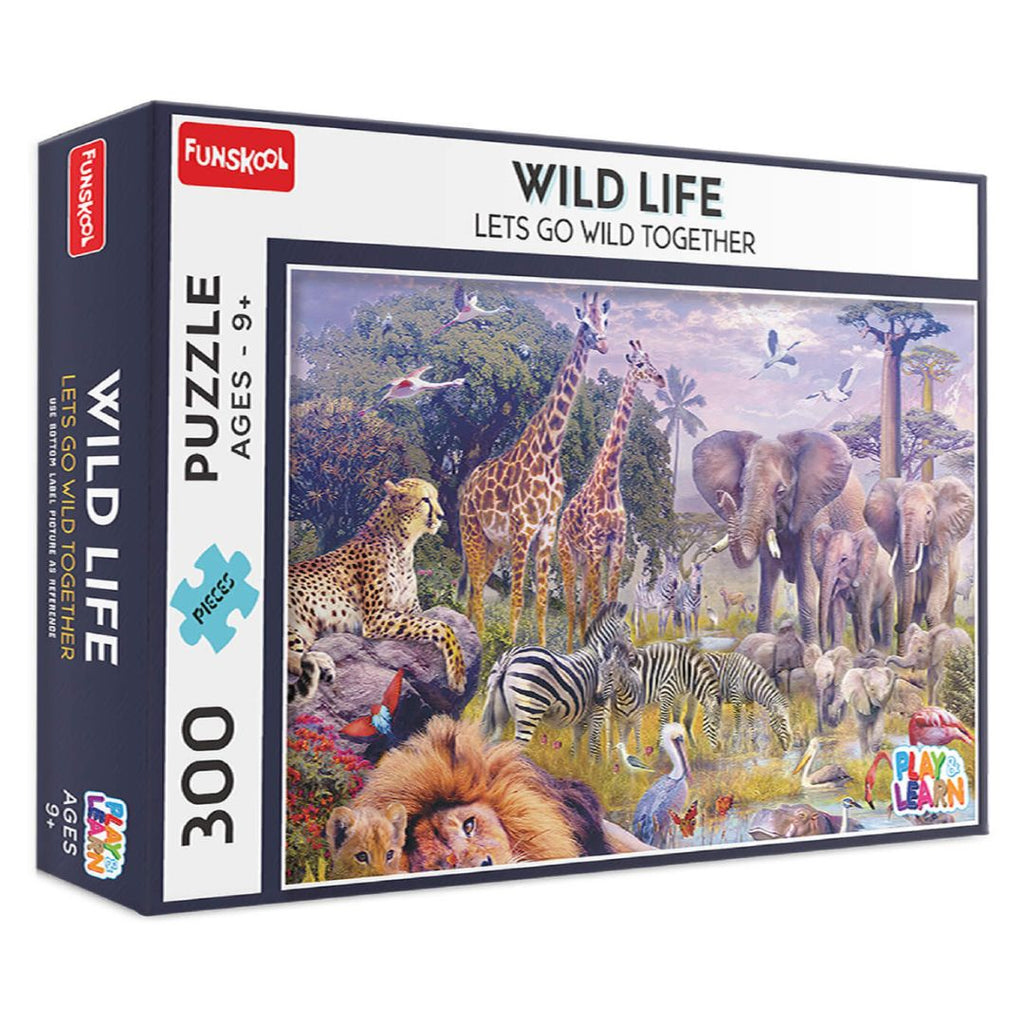 Funskool: Wild Life Lets Go Wild Together - 300 Pieces Puzzle