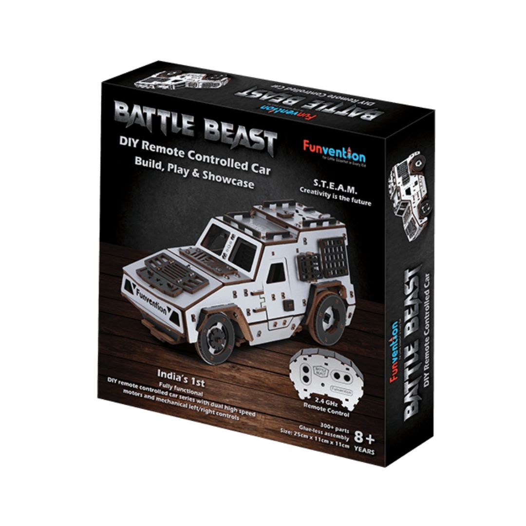 Funvention: Battle Beast- DIY Remote Controlled Car- Buld Play & Showcase