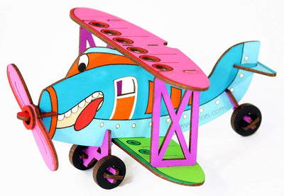 Funvention Bi-Plane -DIY Desk Organizer Pen Stand (3D Coloring Model)