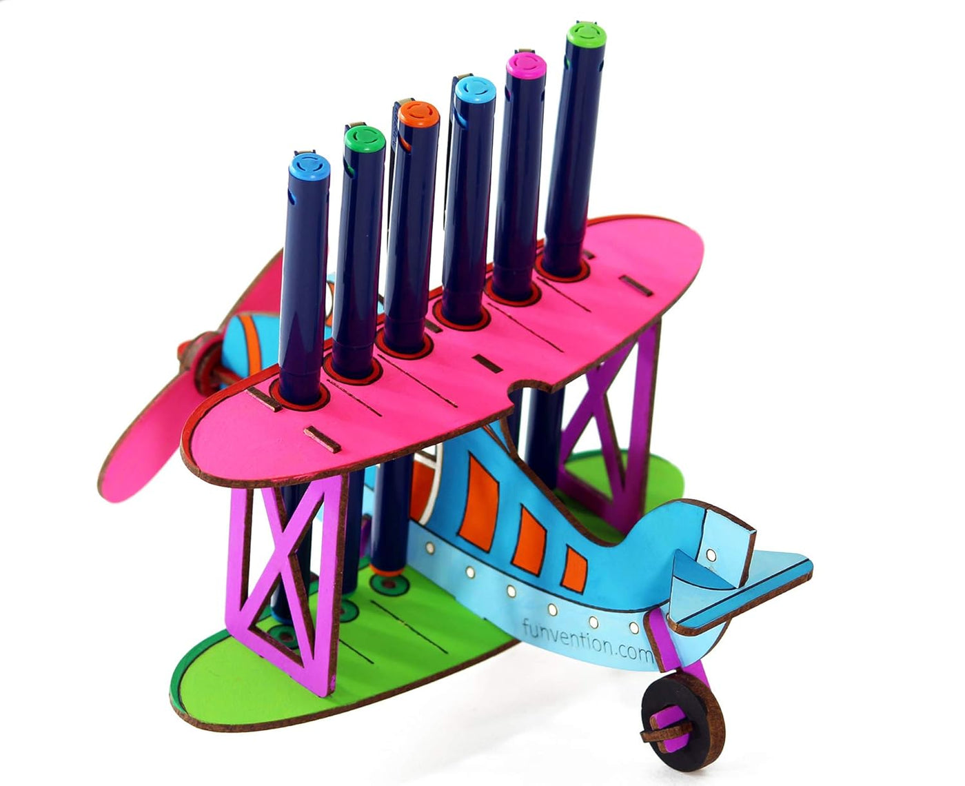 Funvention Bi-Plane -DIY Desk Organizer Pen Stand (3D Coloring Model)