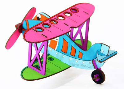 Funvention Bi-Plane -DIY Desk Organizer Pen Stand (3D Coloring Model)