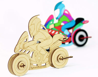 Funvention: Bike- DIY Desk Organizer Pen Stand (3D Coloring Model)