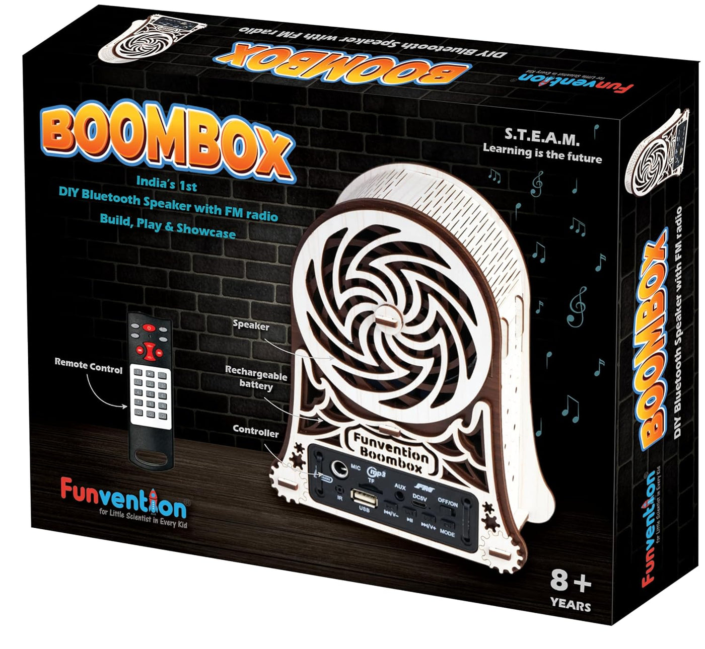 Funvention: Build Your Own Boombox DIY Bluetooth Speaker Model with FM Radio