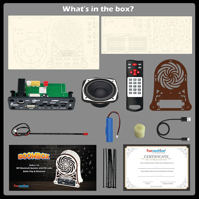 Funvention: Build Your Own Boombox DIY Bluetooth Speaker Model with FM Radio