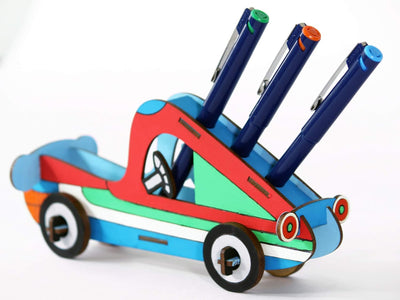 Funvention: Car- DIY Desk Organizer Pen Stand (3D Coloring Model)