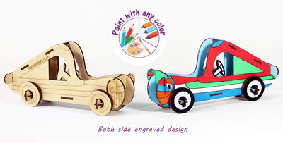 Funvention: Car- DIY Desk Organizer Pen Stand (3D Coloring Model)