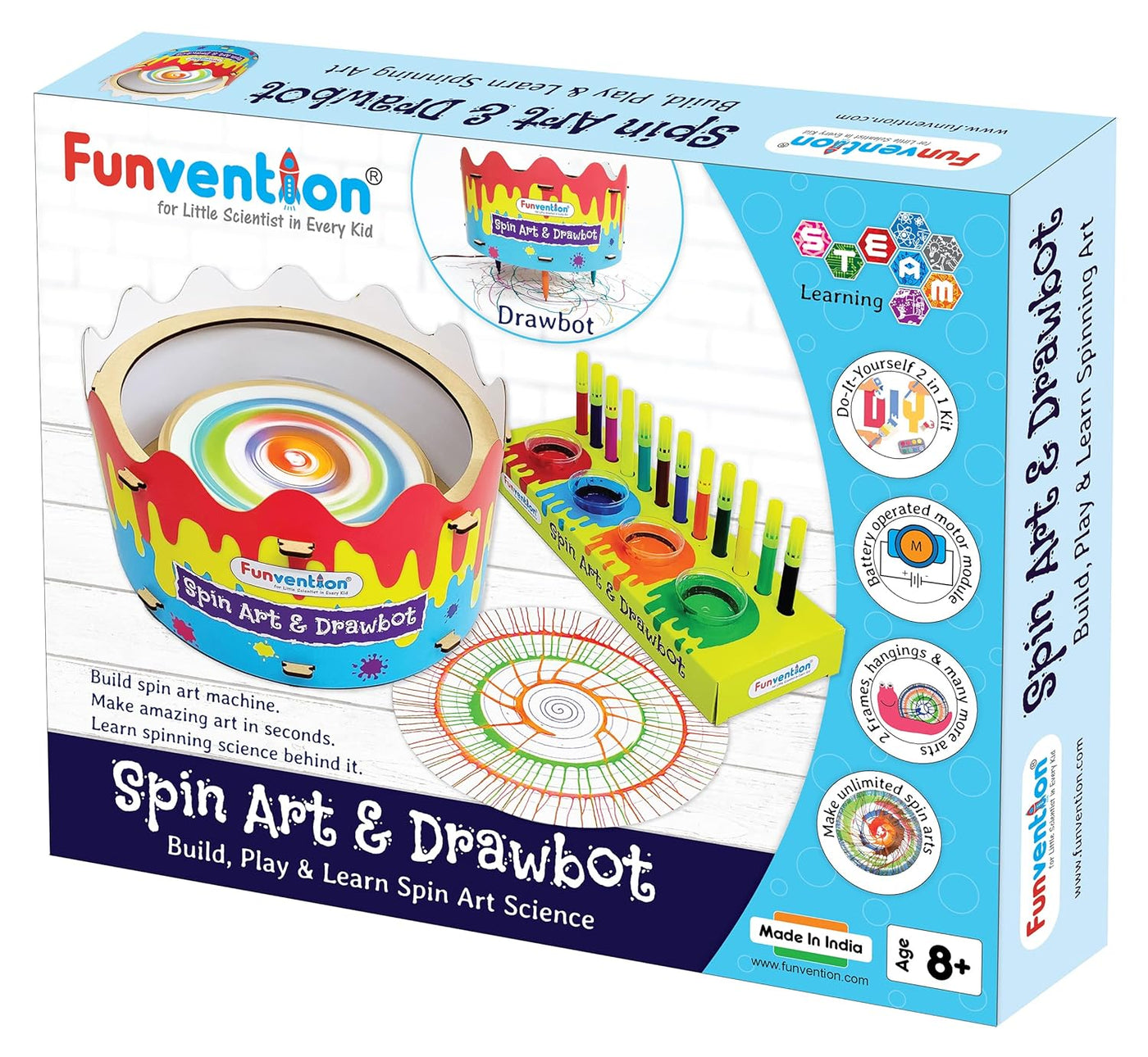 Funvention: DIY Spin Art Machine & Drawbot Paint Craft Kit