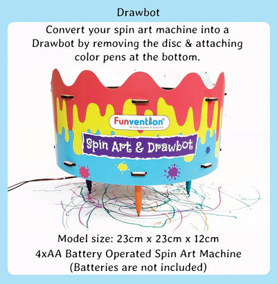 Funvention: DIY Spin Art Machine & Drawbot Paint Craft Kit