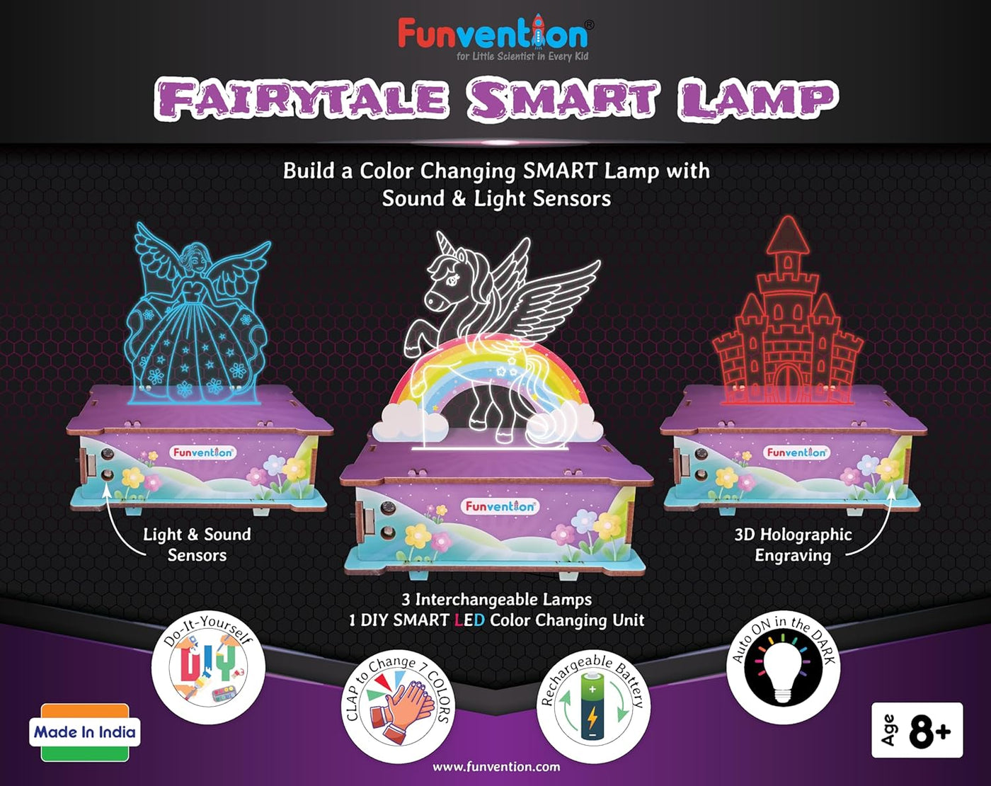 Funvention: Fairytale Smart Lamp  Sound & Light Controlled Lamp - STEM Learning DIY Utility Kit