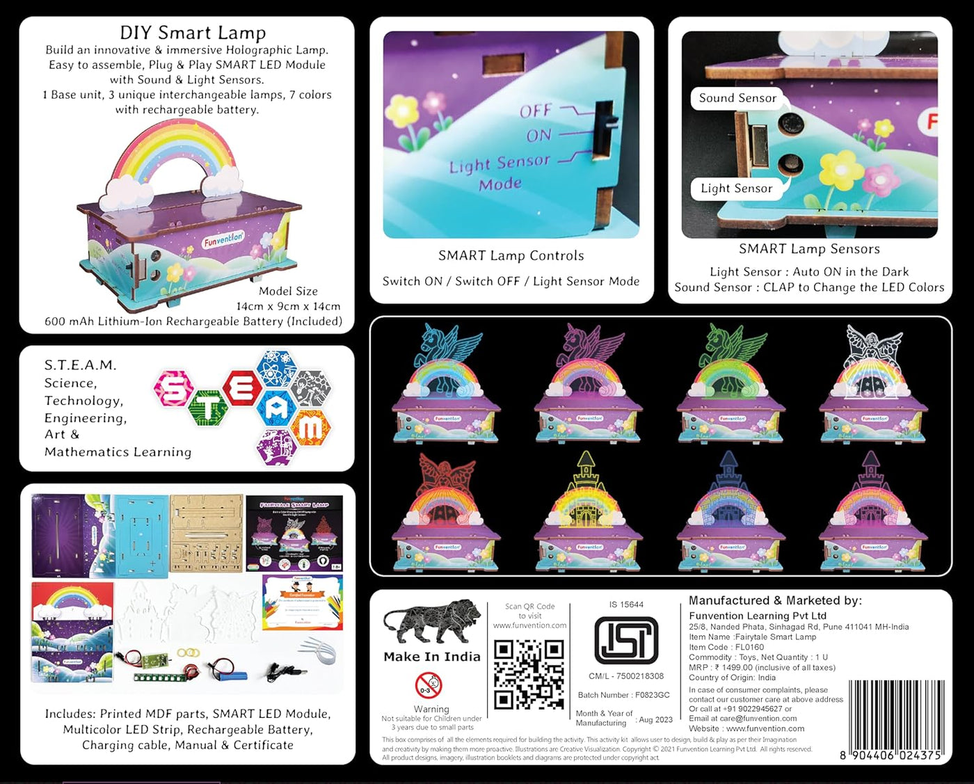 Funvention: Fairytale Smart Lamp  Sound & Light Controlled Lamp - STEM Learning DIY Utility Kit