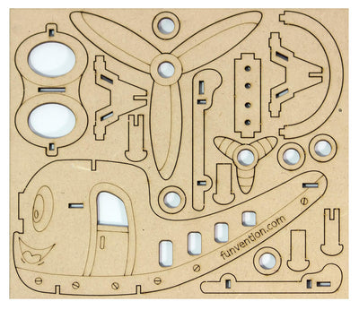 Funvention: Helocopter- DIY Desk Organizer Pen Stand (3D Coloring Model)