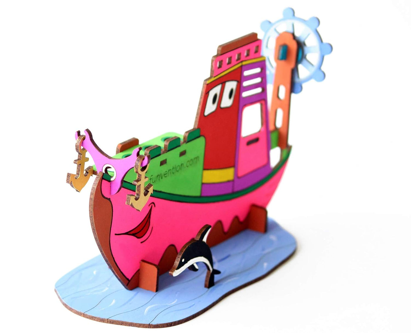 Funvention: Ship - DIY Desk Organizer Pen Stand (3D Coloring Model)