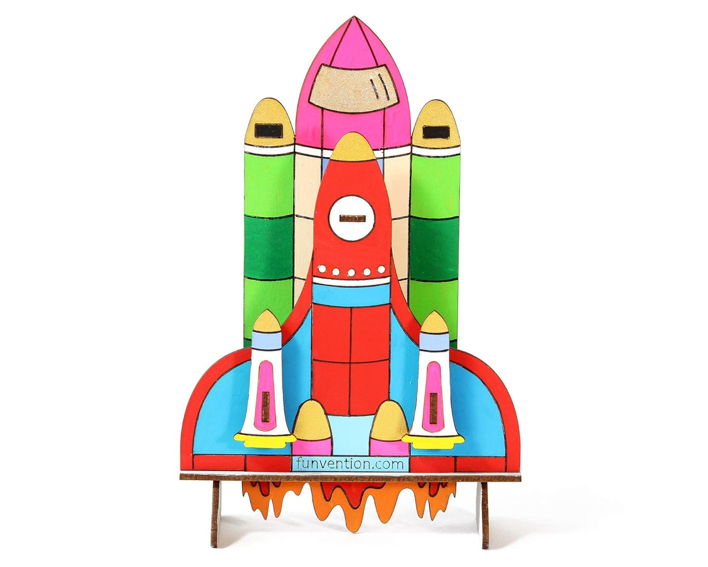 Funvention: Space Shuttle - DIY Desk Organizer Pen Stand (3D Coloring Model)