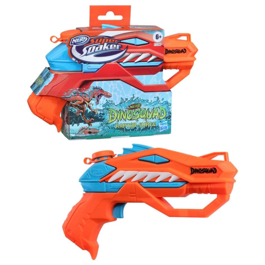 Nerf Super Soaker DinoSquad Raptor-Surge Water Blaster