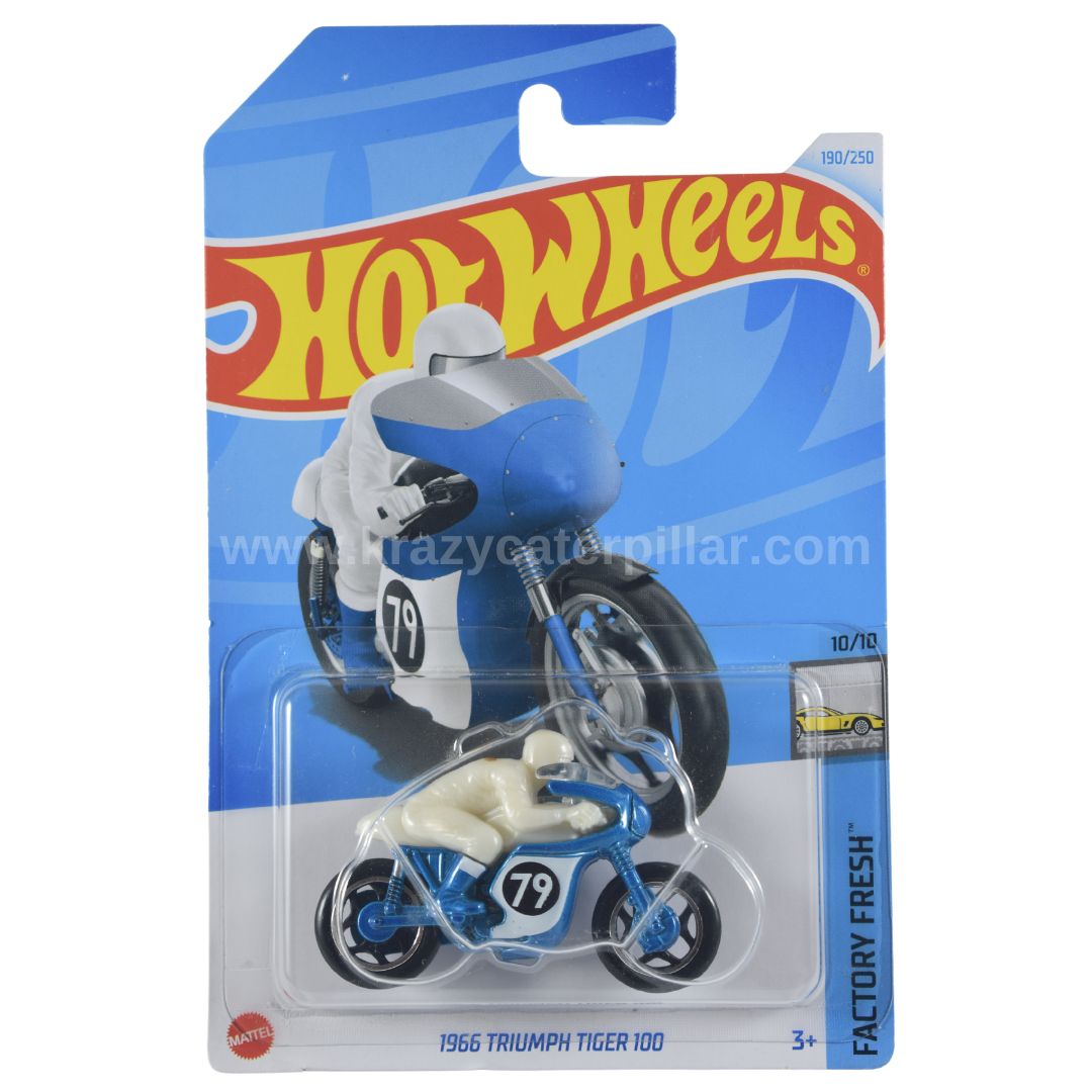 Hot Wheels 1966 Triumph Tiger 100-Blue