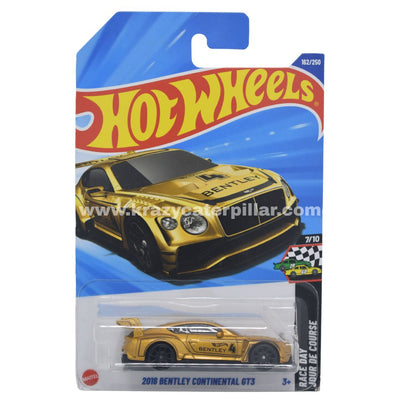 Hot Wheels 2018 Bentley Continental GT3 - Gold