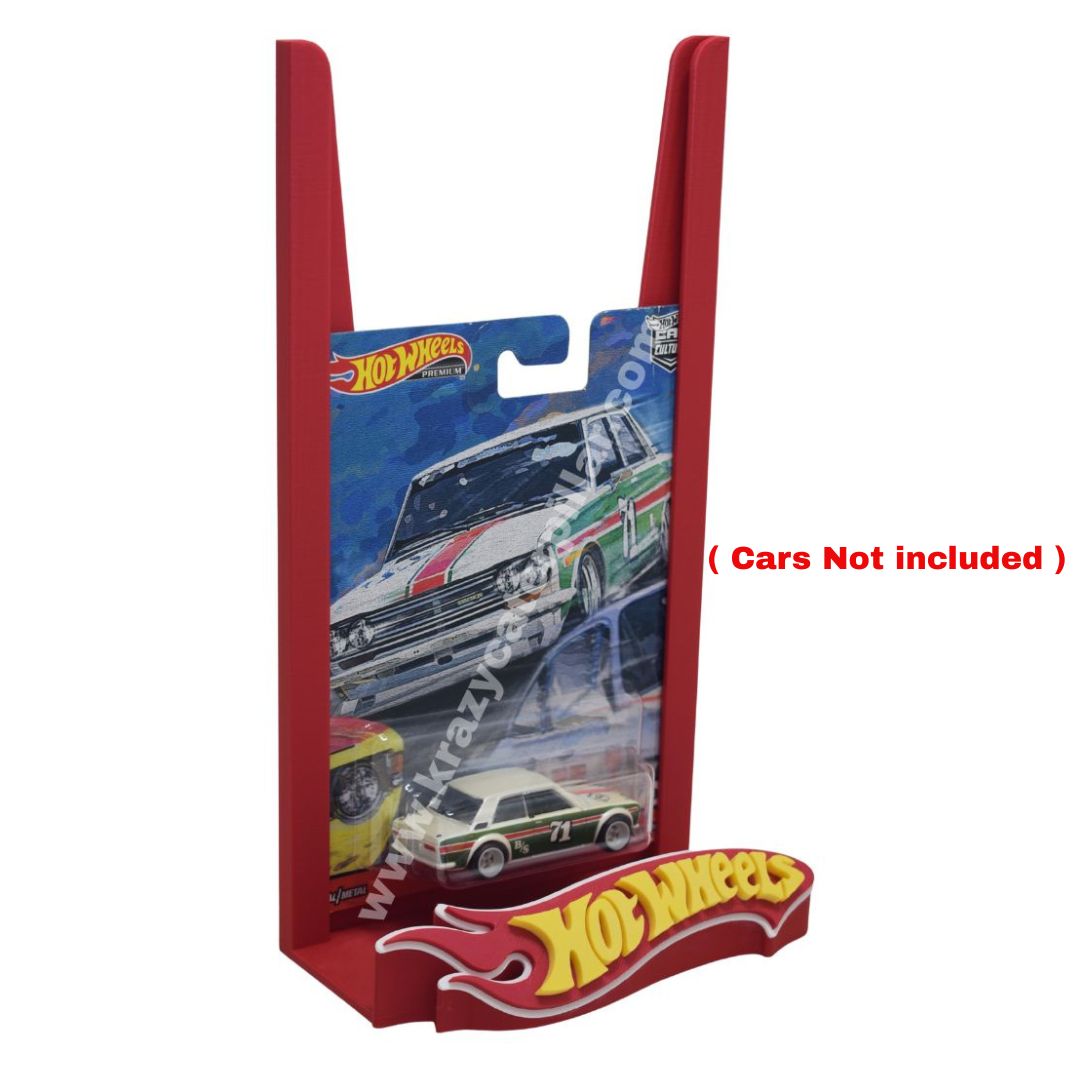 Hot Wheels Premium Card Display Stand With Logo - Red (Cars Not
