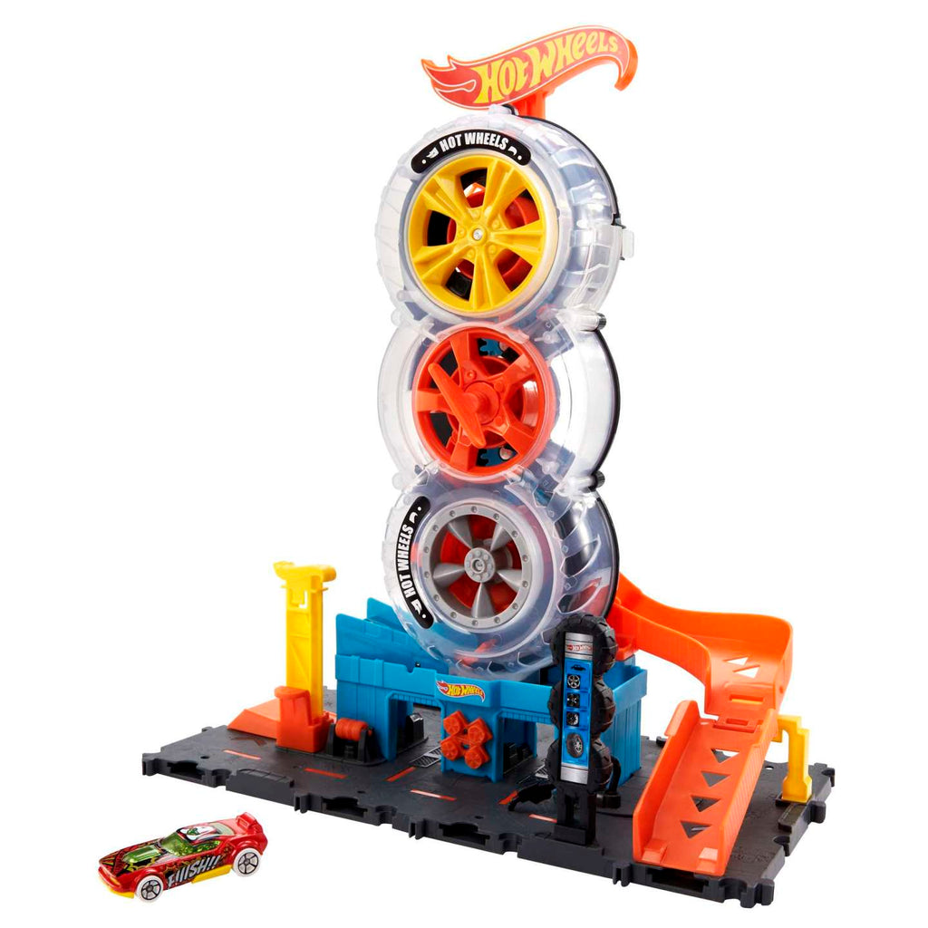 Hot Wheels: City Super Twist Tire Shop Track Set