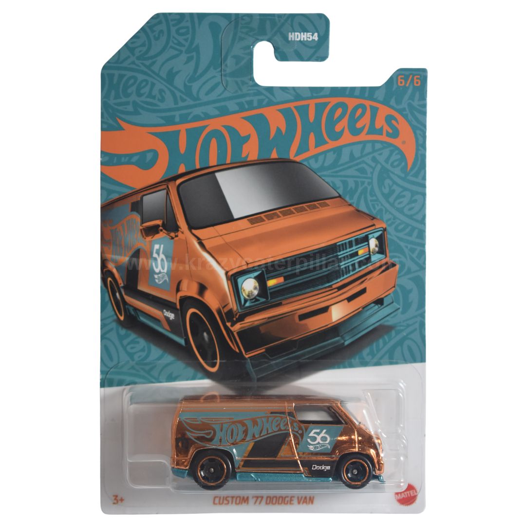 Hot Wheels Custom '77 Dodge Van 56th Anniversary - Green And Gold Series