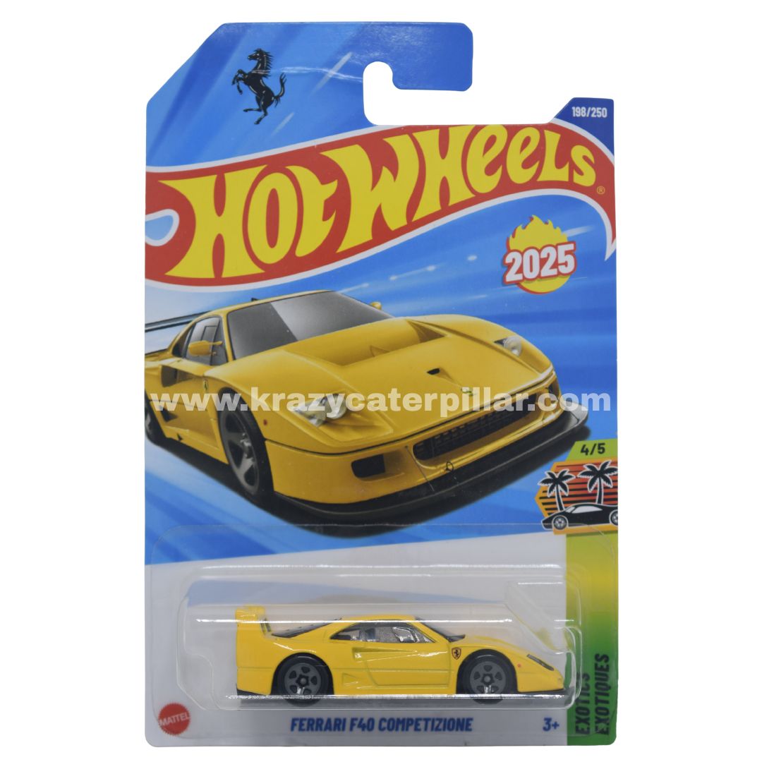 Hot Wheels Ferrari F40 Competizione - Yellow – Krazy Caterpillar