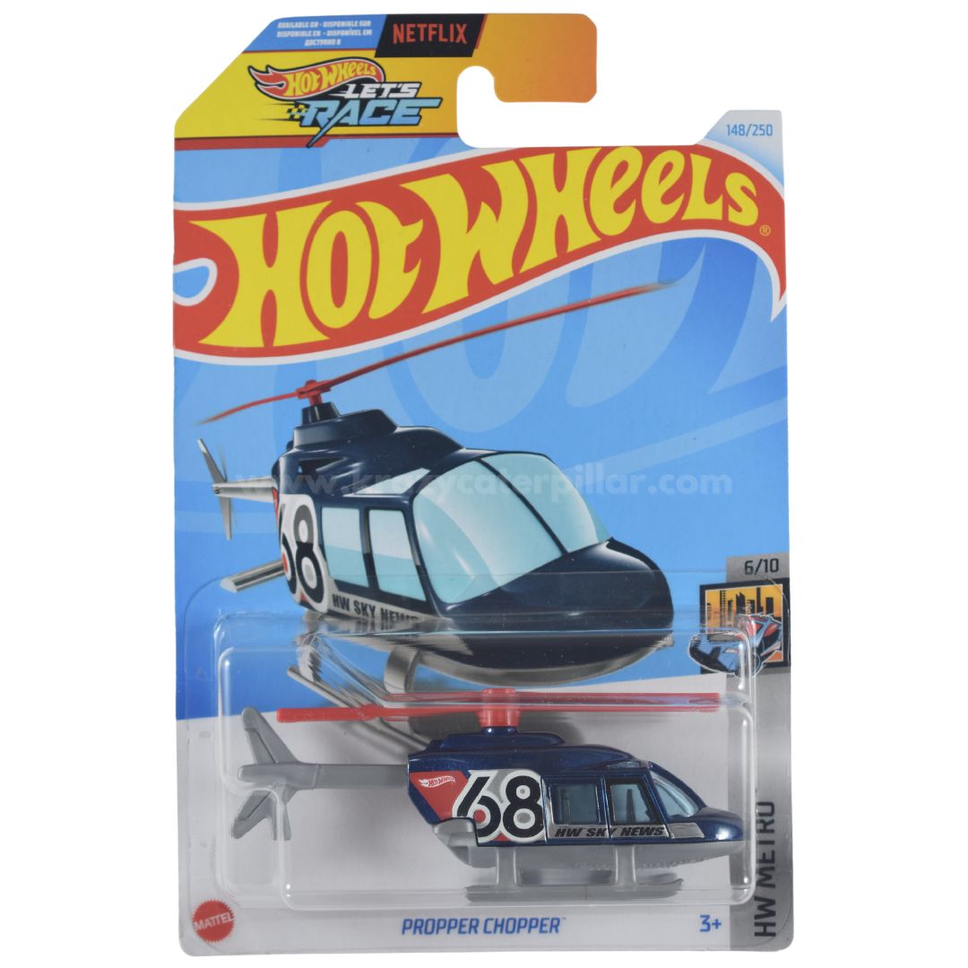 Hot Wheels Porpper Chopper- Red Blue