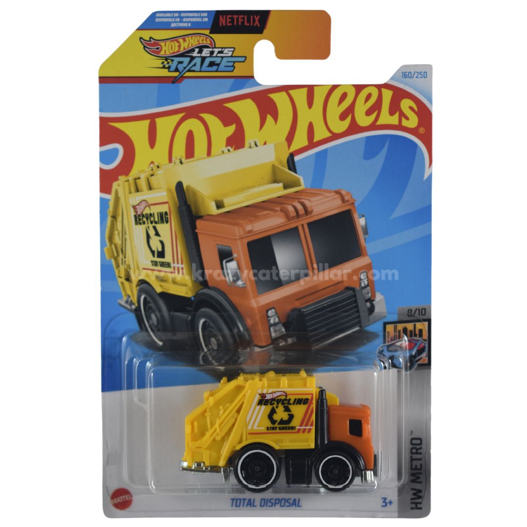 Hot Wheels Total Disposal Yellow-Orange