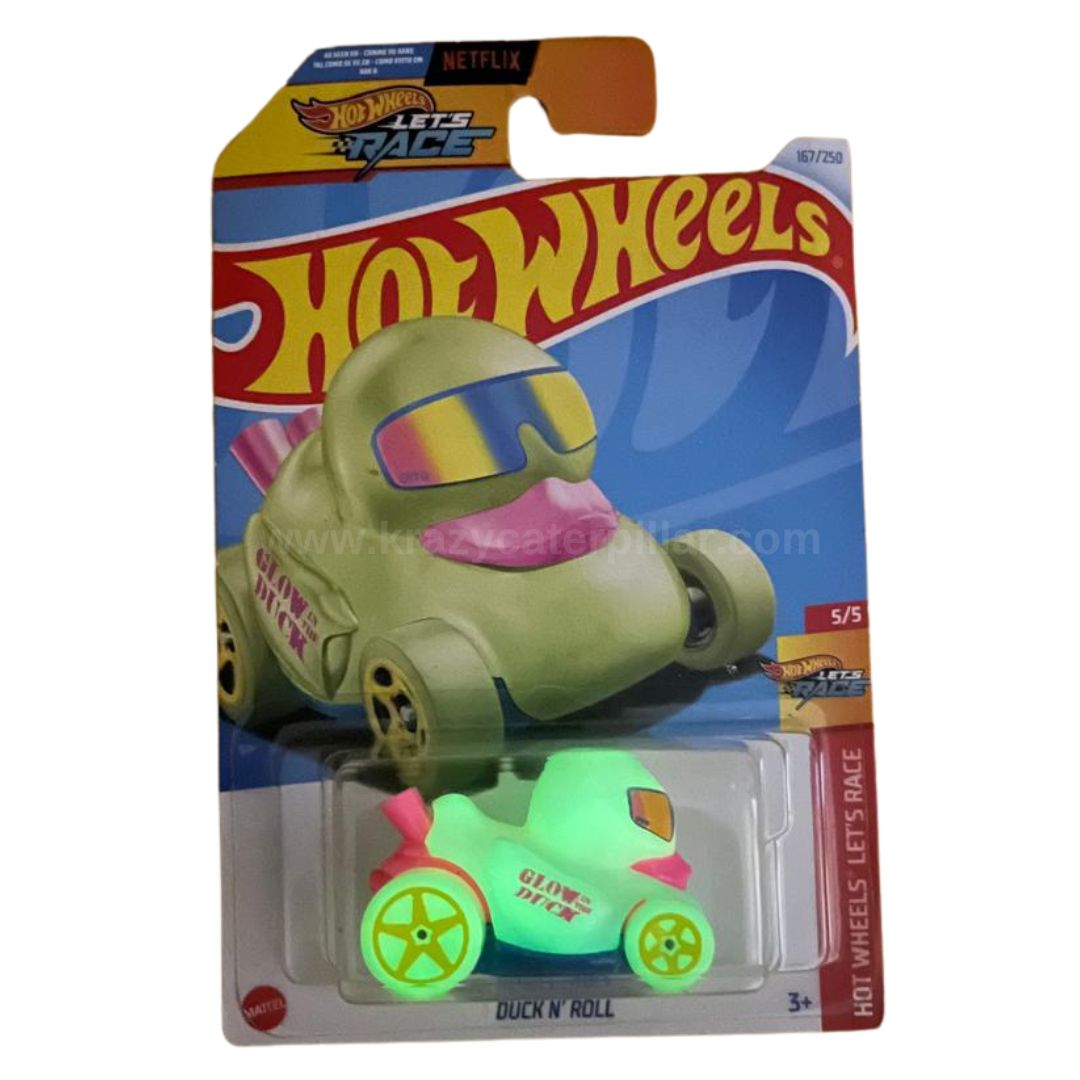 Hot Wheels Duck N' Roll-Glow in The Dark