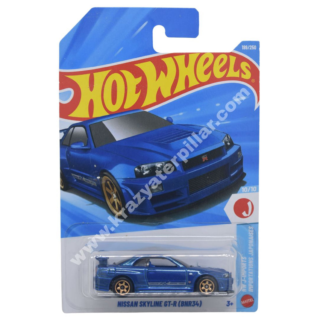 Hot Wheels: Nissan Skyline GT-R (BNR34) - Blue – Krazy Caterpillar
