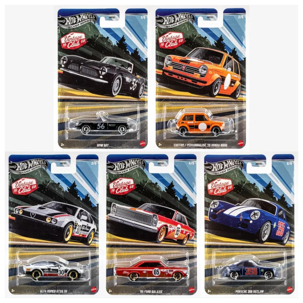 Hot Wheels: Silver Series Vintage Club 5 Cars Set
