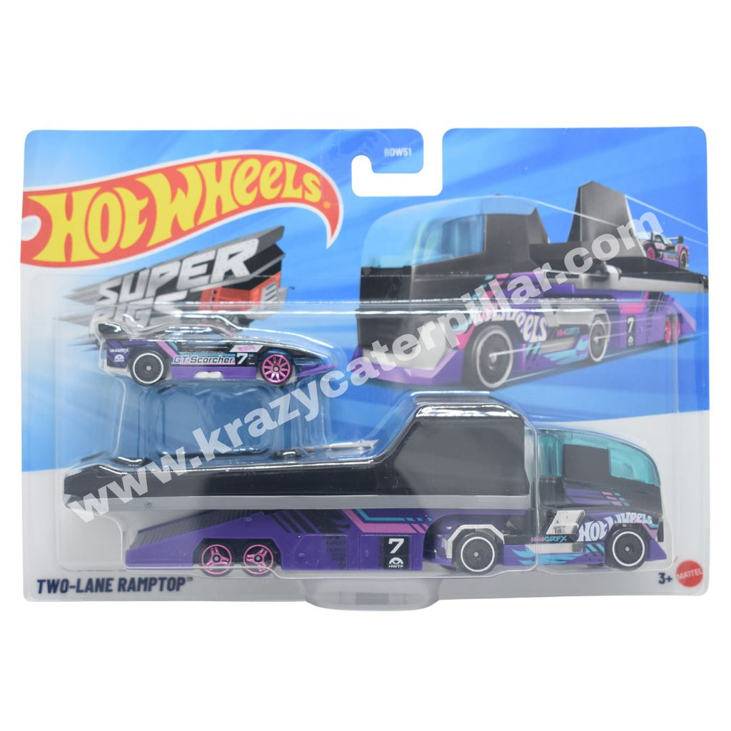 Hot Wheels: Super Rigs - Two-Lane Ramtop