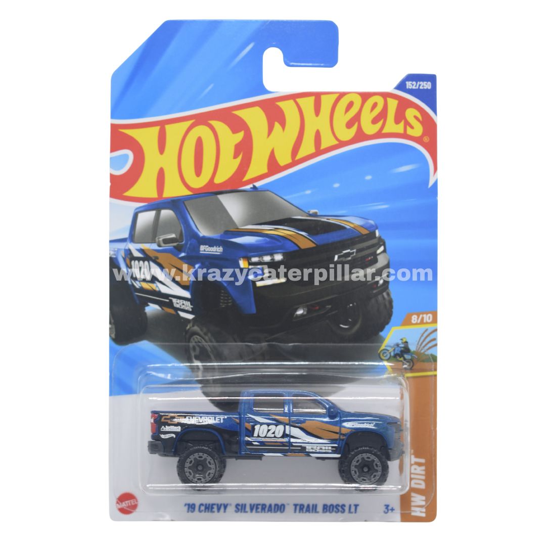 Hot Wheels '19 Chevy Silverado Trail Boss LT Blue 1:64