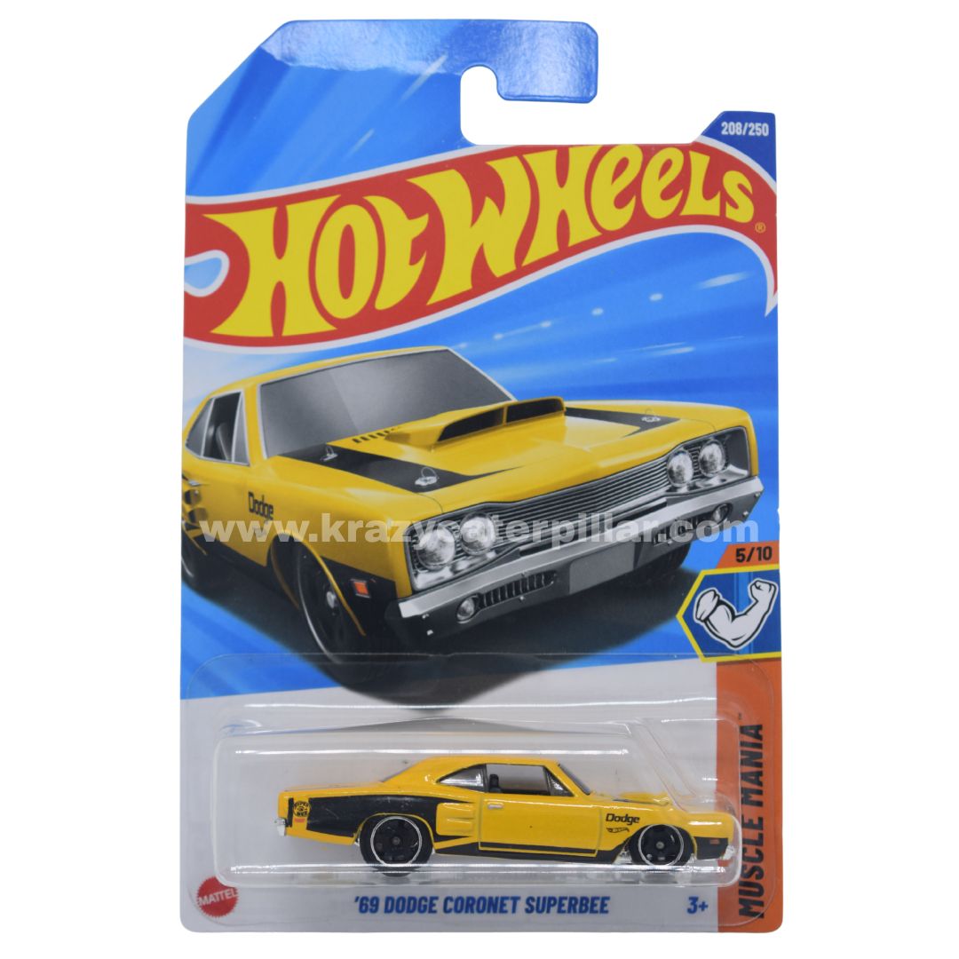 Hot Wheels '69 Dodge Coronet Superbee Yellow