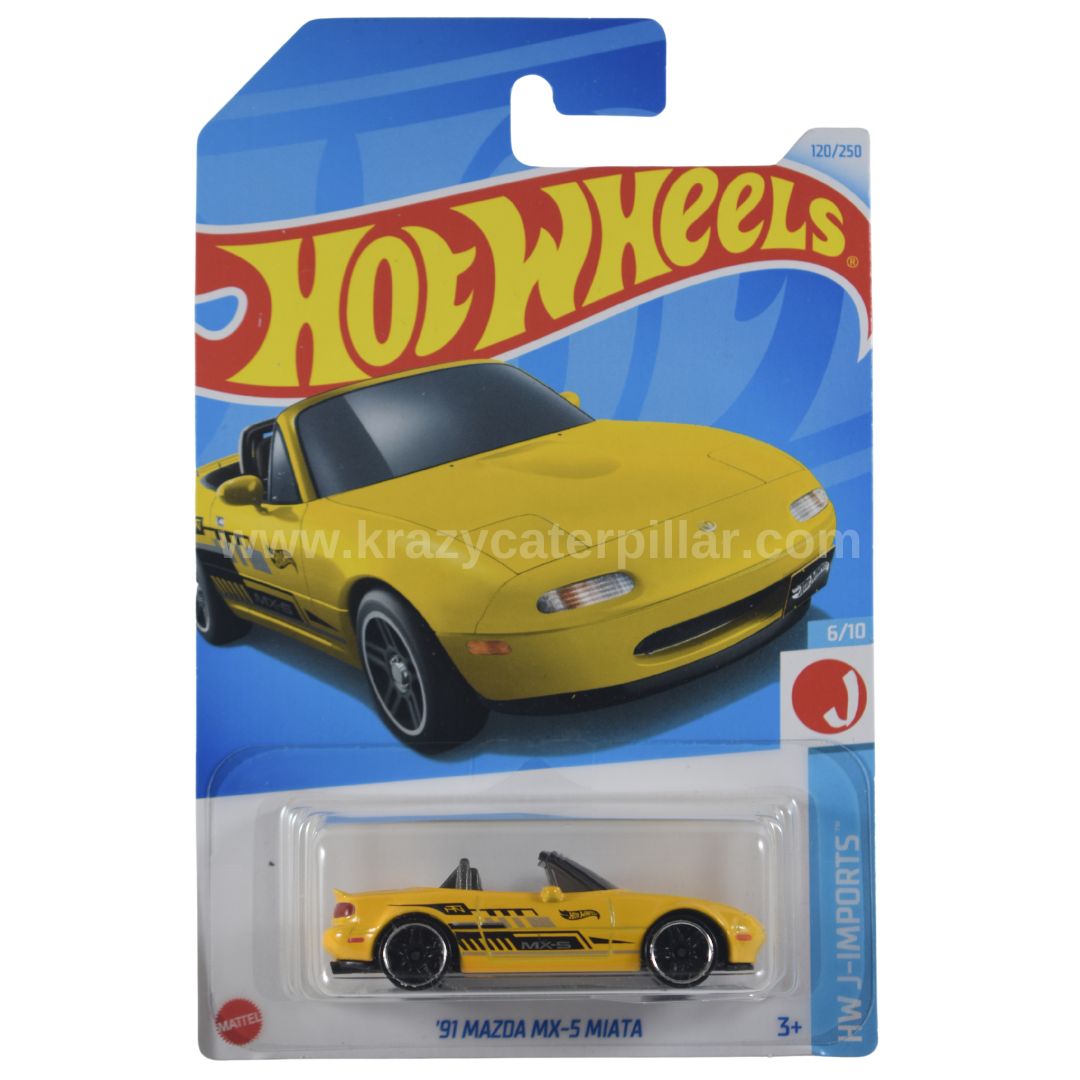 Hot Wheels '91 Mazda MX-5 Miata Yellow