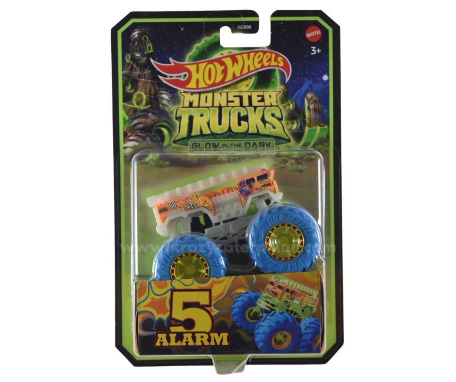Hot Wheels Monster Trucks: 5 Alarm - Glow In the Dark 1:64