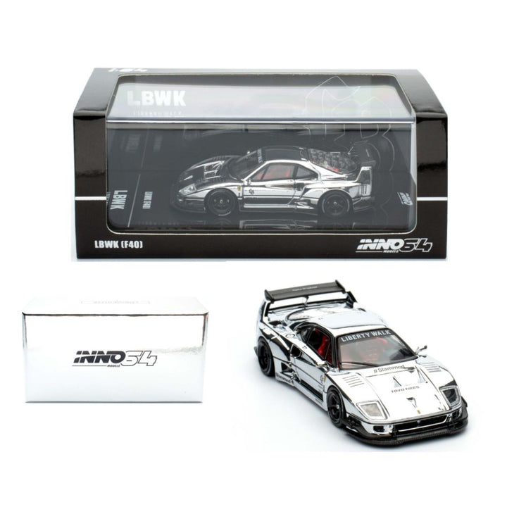 INNO64: Ferrari F40 LBWK Chrome Silver – Krazy Caterpillar