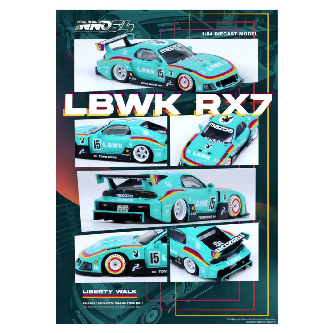 INNO64: LBWK Mazda RX-7 FD3S LB Super Silhouette-Green – Krazy Caterpillar