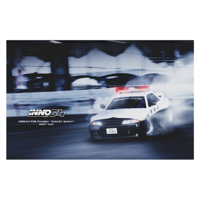 INNO64: Nissan Skyline GTR R-32 Pandem Rocket Bunny Japan Police Livery