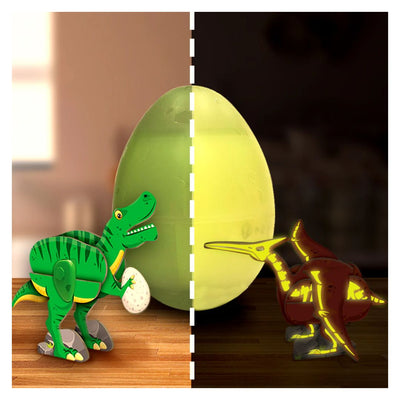 Imagi Make: Dinos & Eggs Glow In The Dark - Set of 3