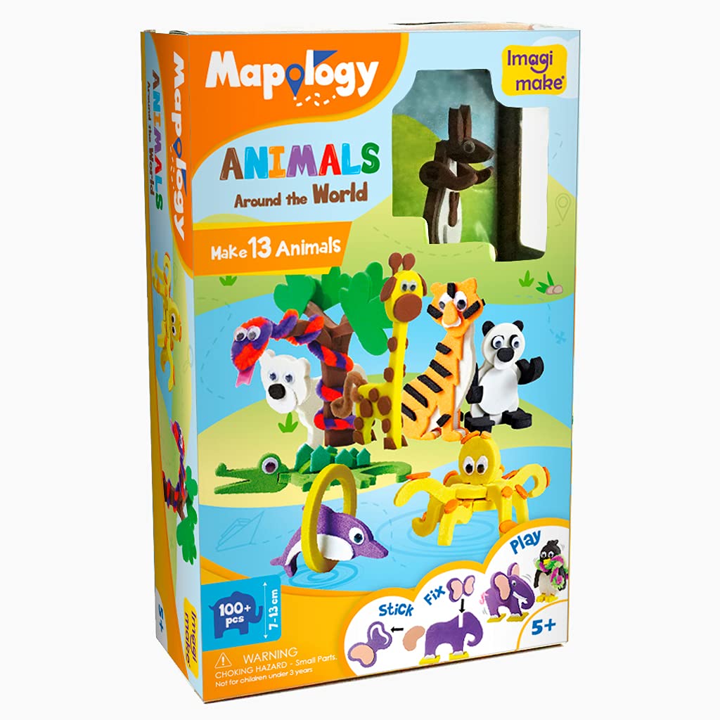 Mapology Animals Around The World 3D Puzzle