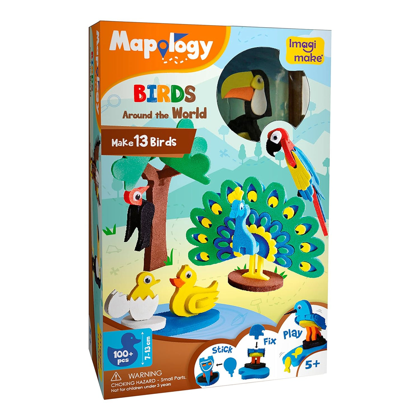 Mapology Birds Around The World 3D Puzzle