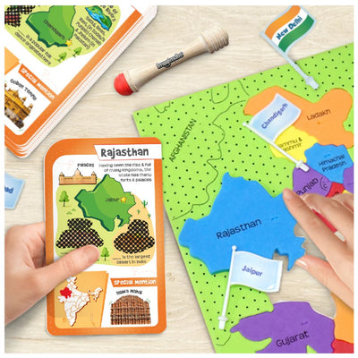Imagi Make: Mapology India With Flags and Flash Card