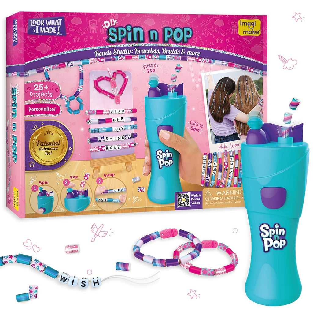 Imagimake: Spin n Pop - Beads Studio: Bracelets, Braids & More