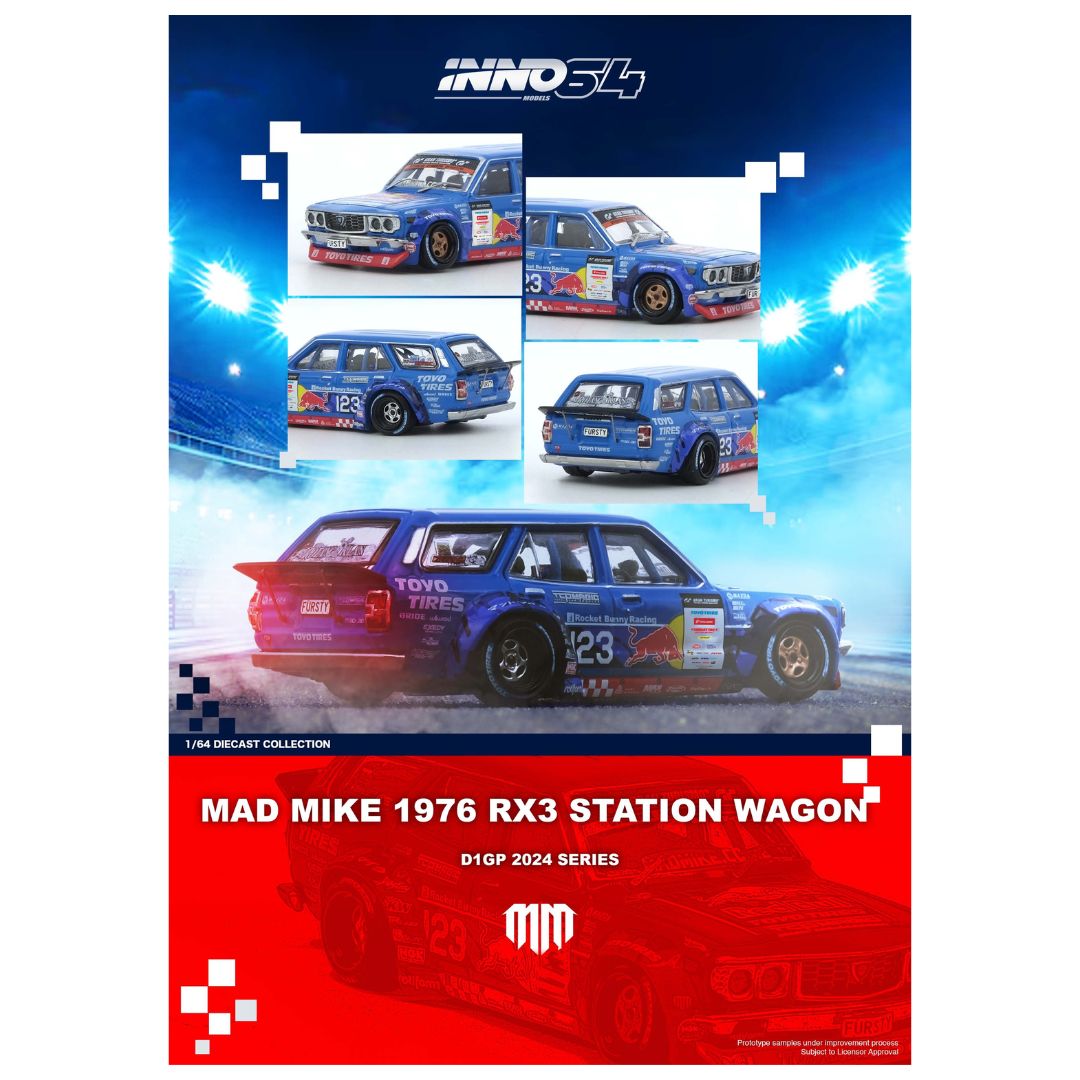 INNO64: Mad Mike 1976 RX3 Station Wagon D1GP 2024 Series – Krazy