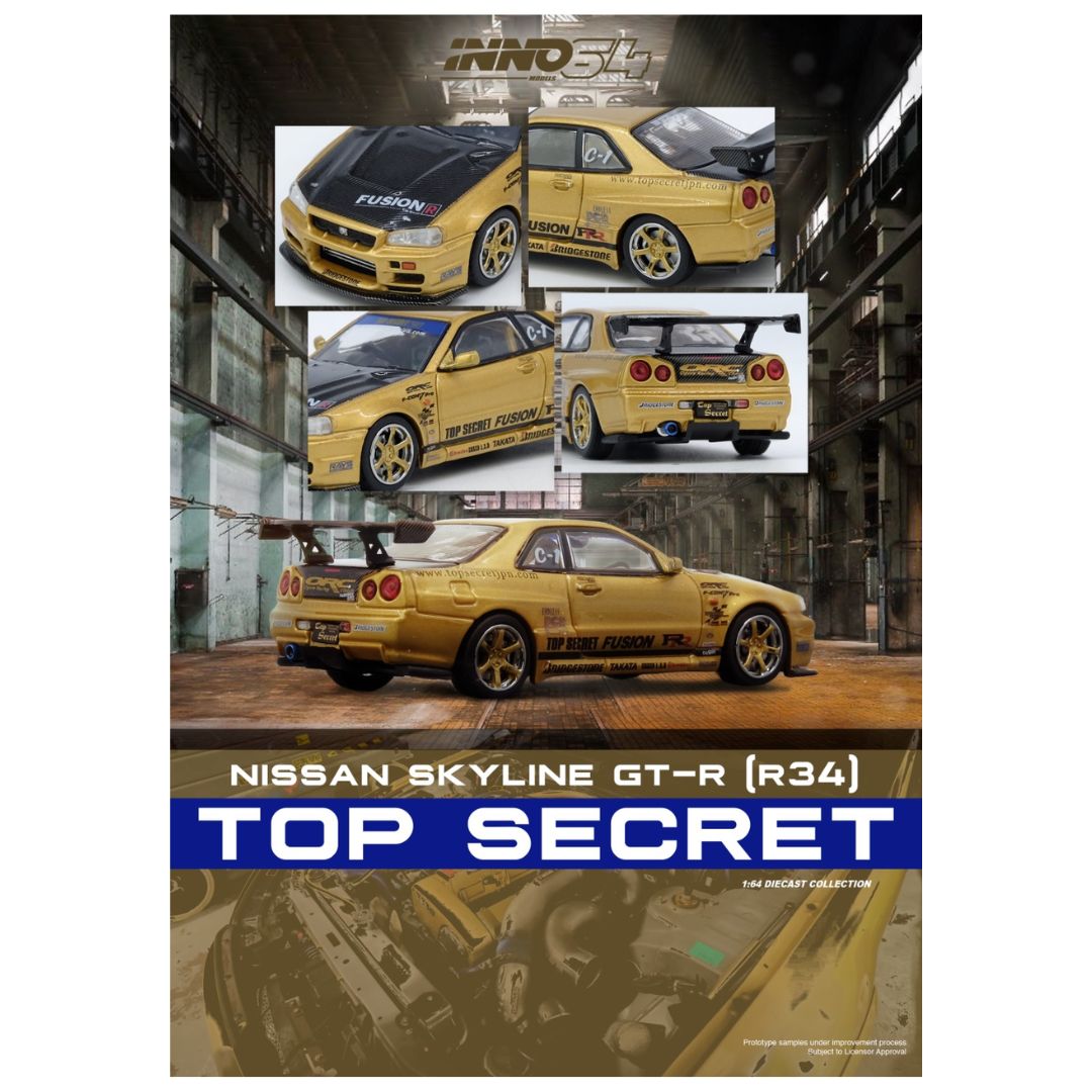INNO64: Top Secret (R34) GT-R Gold