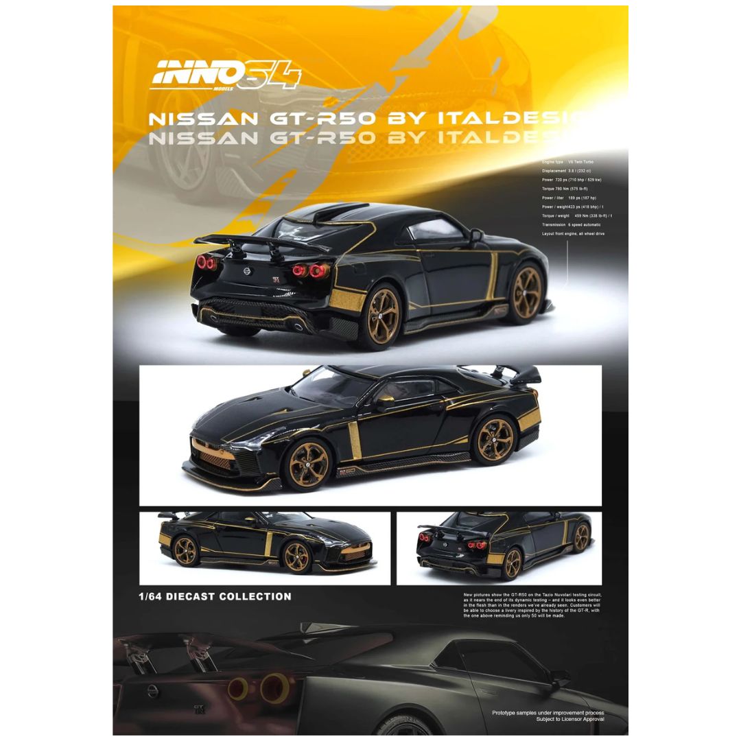 INNO64: Nissan GT-R50 By Italdesign Black 1:64