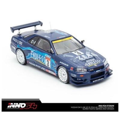 INNO64: Nissan Skyline GTR R34 3 Endless Advan Super Taikyu Series 2002 1:64