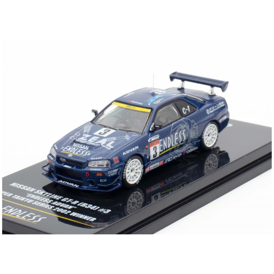INNO64: Nissan Skyline GTR R34 3 Endless Advan Super Taikyu Series 2002 1:64