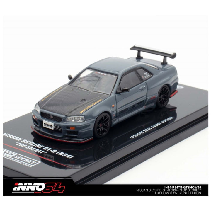 inno64 イノモデル TOP SECRET 日産　GT-R R34 INNO64 Nissan Skyline GT-R R34 Top Secret Gold – J Toys Hobby