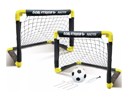 Innov8 Folding Double Mini Soccer Goal Set